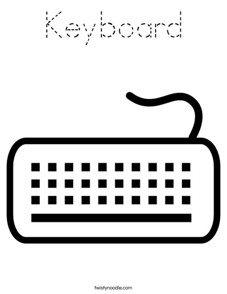Keyboard Coloring Page