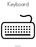 Keyboard Coloring Page
