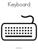 Keyboard Coloring Page