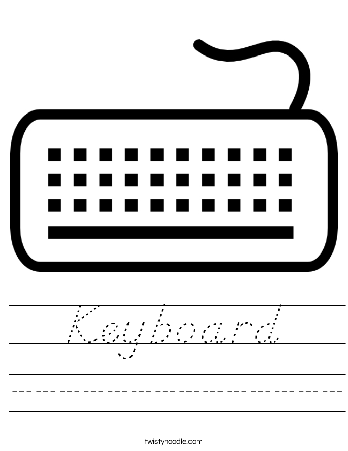 Keyboard Worksheet