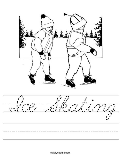 Kids Ice Skating Worksheet
