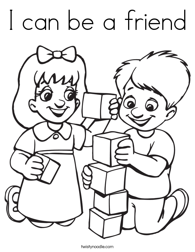I can be a friend Coloring Page