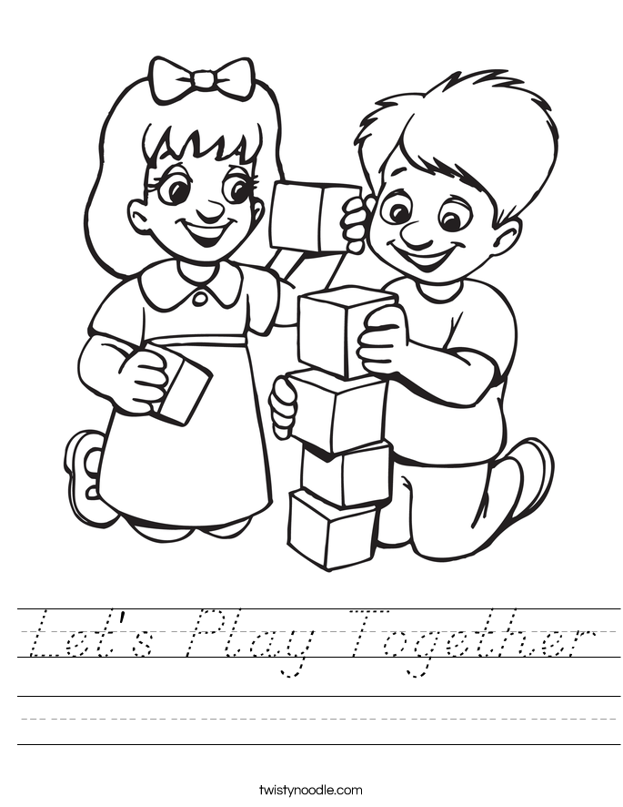 Let's Play Together Worksheet