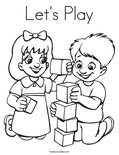 Let's Play Coloring Page