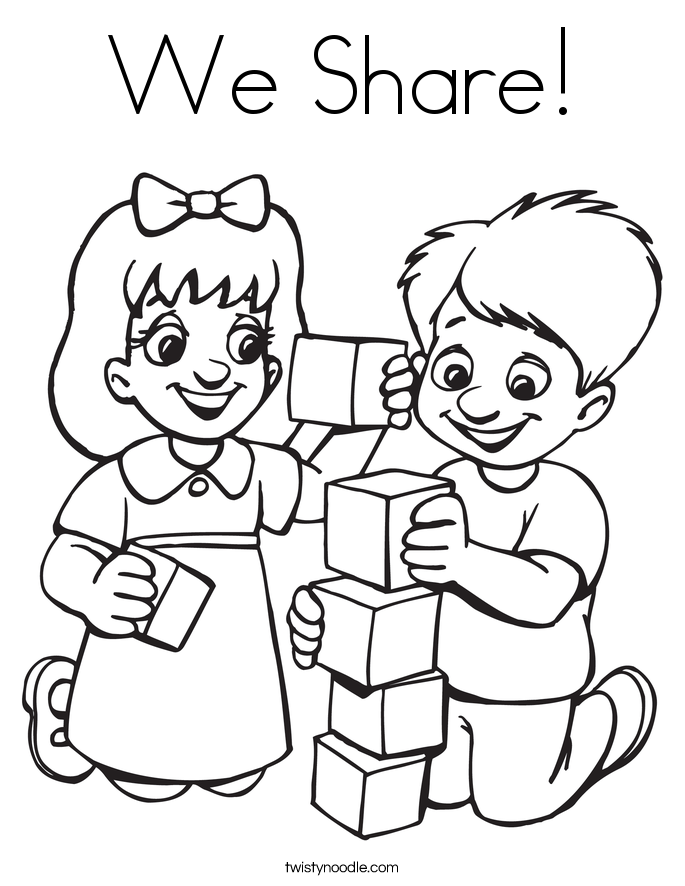 We Share! Coloring Page