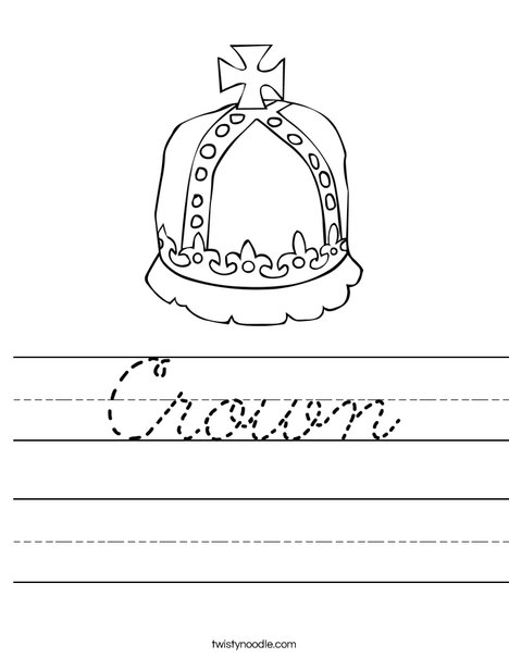 Royal Crown Worksheet