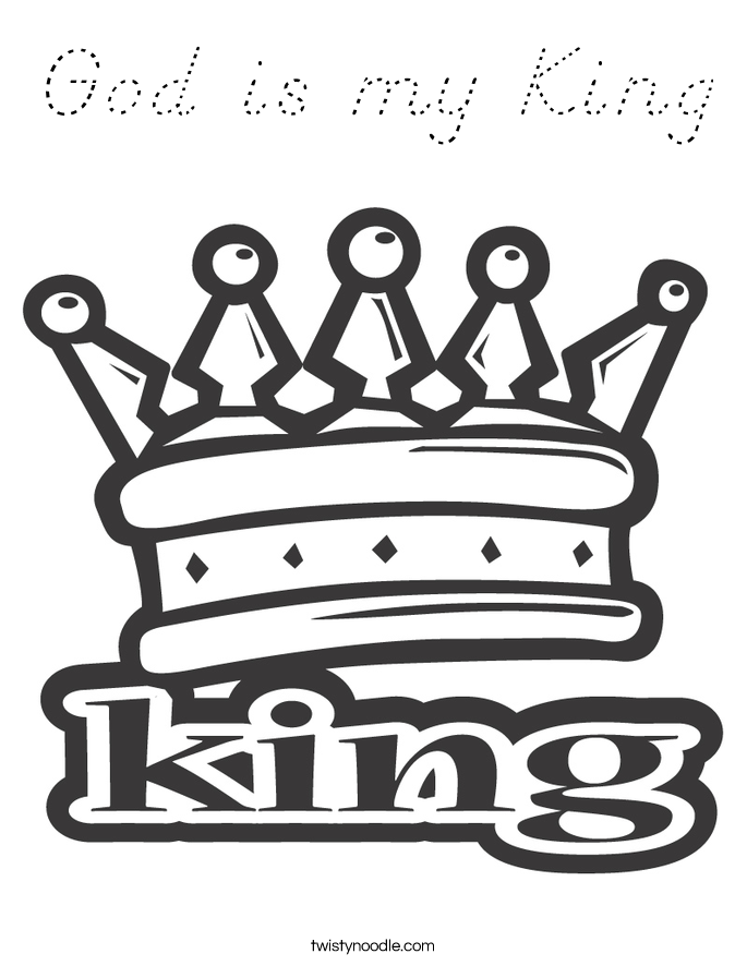 God is my King Coloring Page