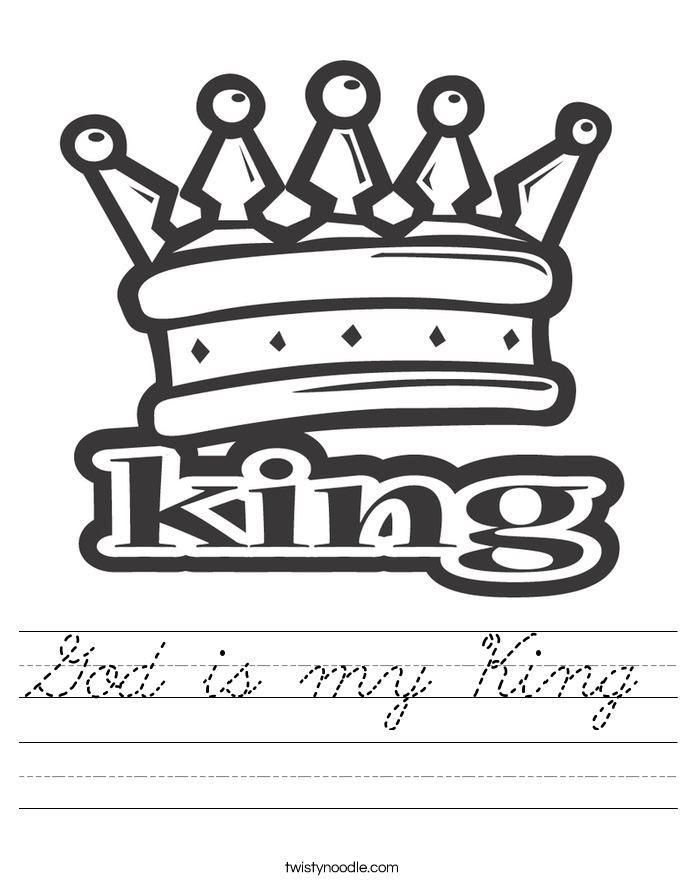 God is my King Worksheet