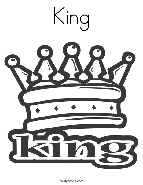 King Coloring Page - Twisty Noodle