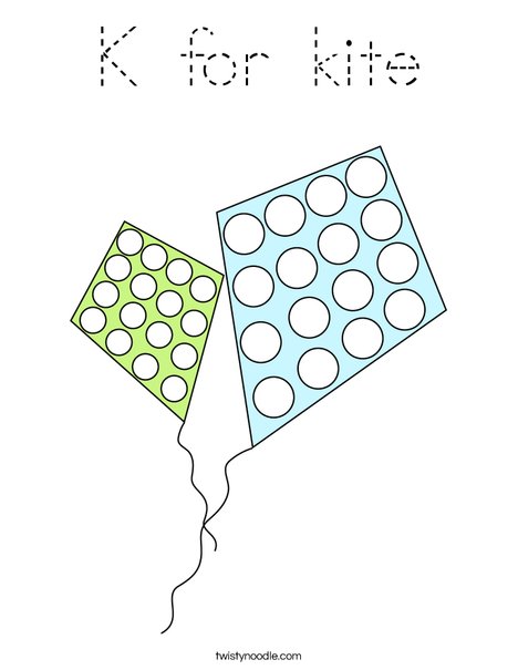Kite Dot Activity Coloring Page