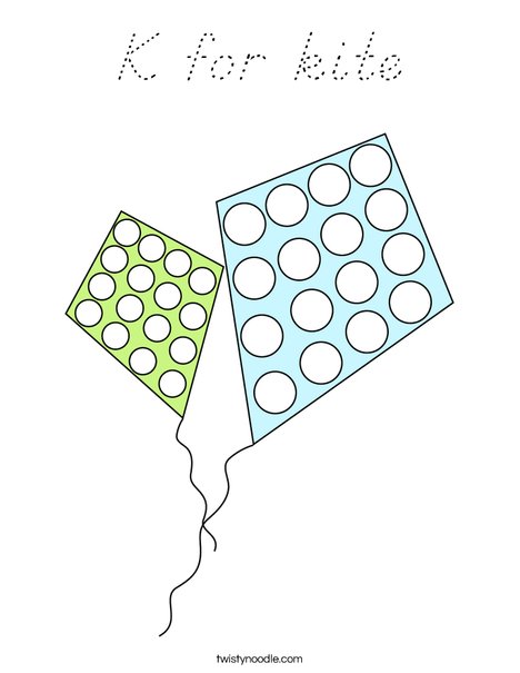 Kite Dot Activity Coloring Page