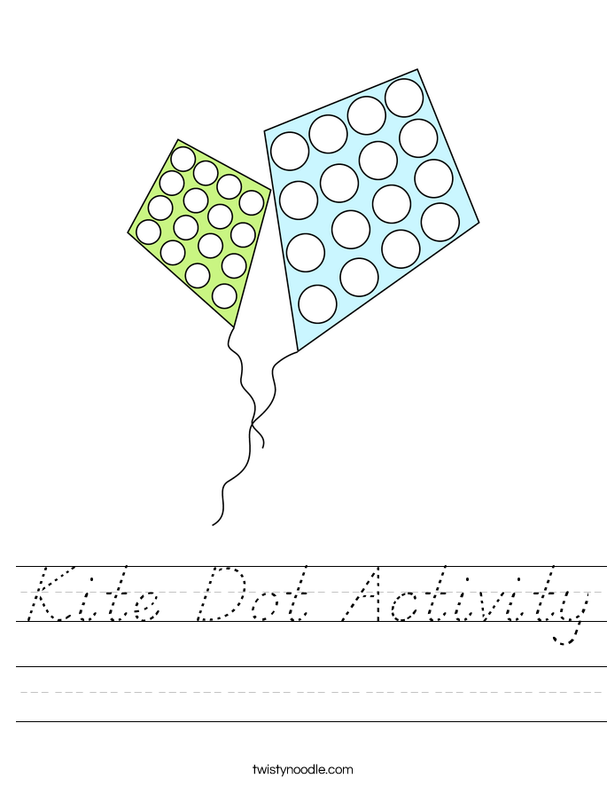 Kite Dot Activity Worksheet
