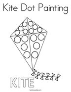 Kite Dot Painting Coloring Page