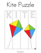 Kite Puzzle Coloring Page
