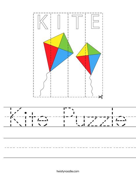 Kite Puzzle Worksheet