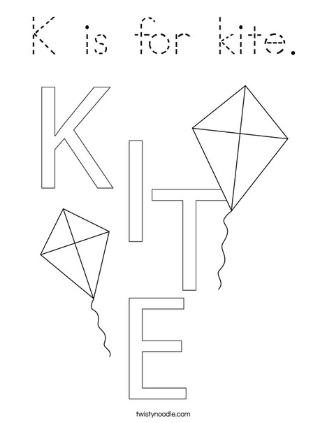 Kite Coloring Page