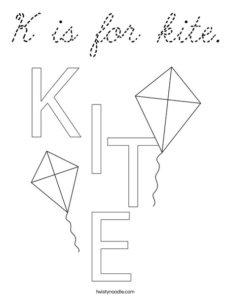 Kite Coloring Page