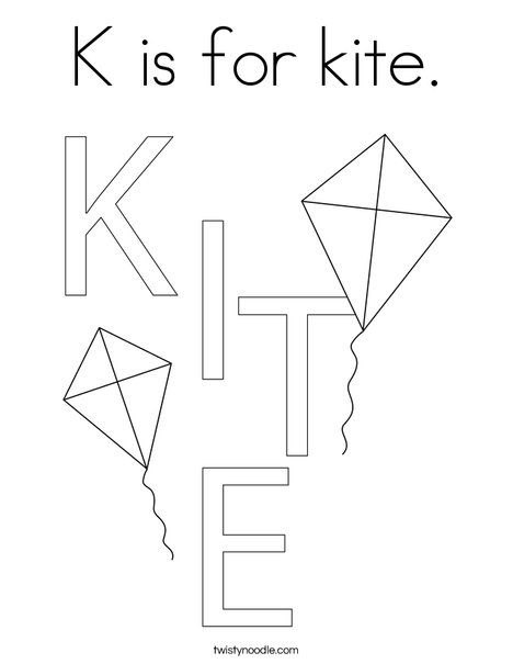 Kite Coloring Page