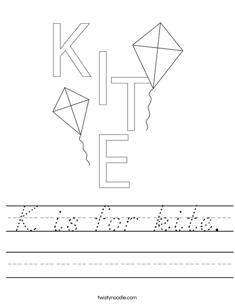 Kite Worksheet