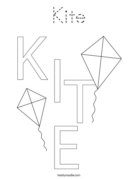 Kite Coloring Page