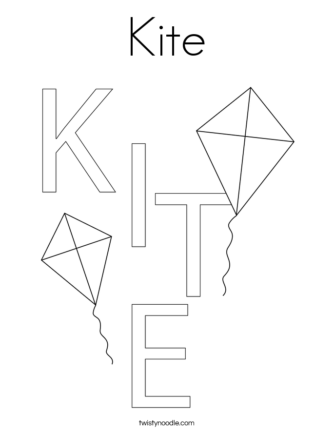 Kite Coloring Page 9