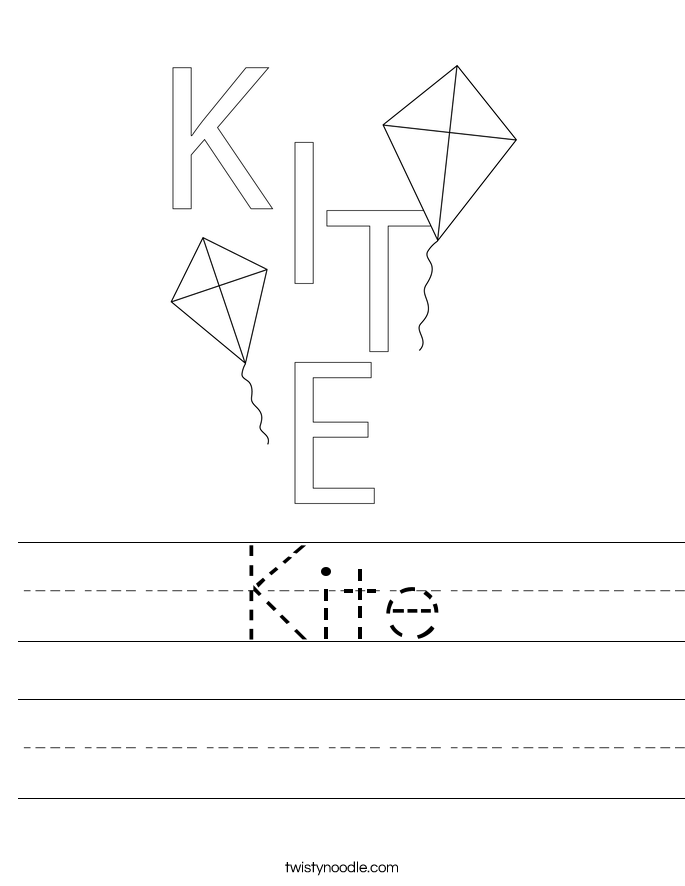 Kite Worksheet - Twisty Noodle