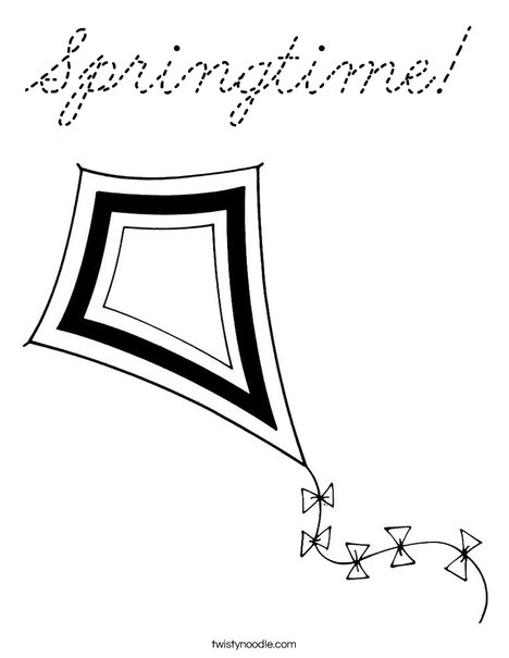 Colorful Kite Coloring Page
