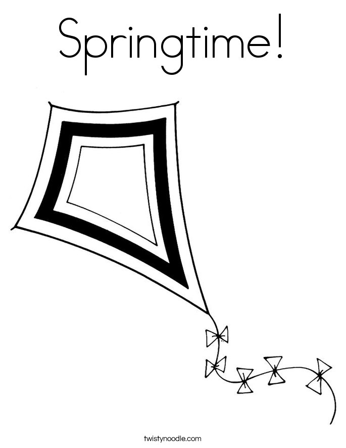 Springtime Coloring Page - Twisty Noodle