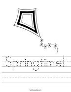 Springtime Handwriting Sheet