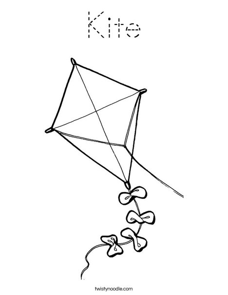 Quadrilateral Kite Coloring Page