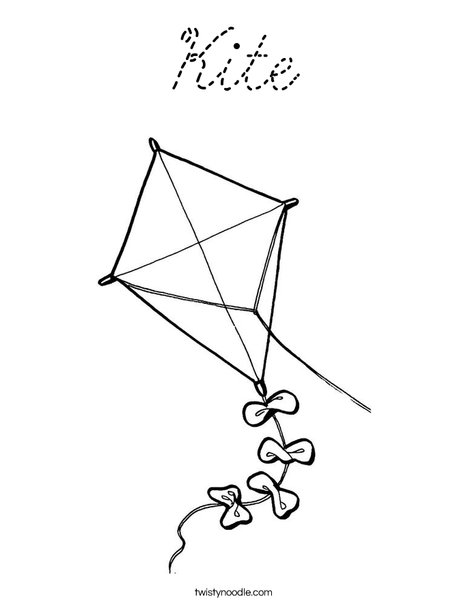 Quadrilateral Kite Coloring Page