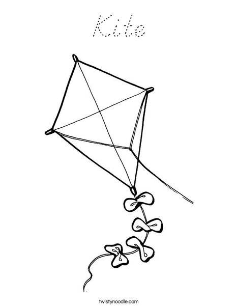 Quadrilateral Kite Coloring Page