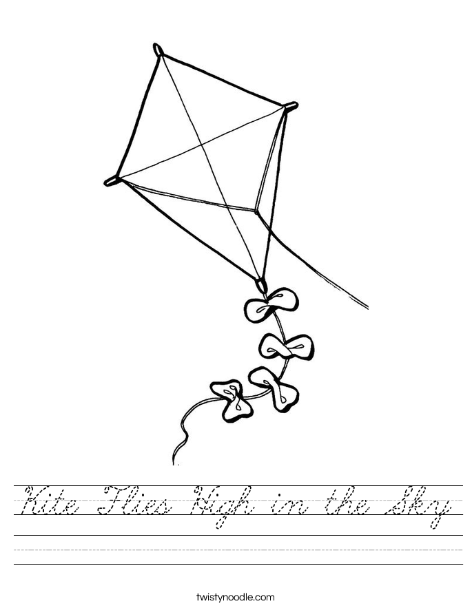 Kite Flies High in the Sky Worksheet