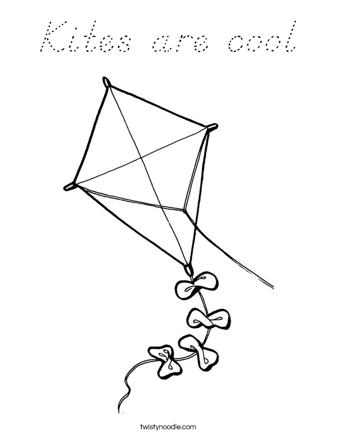 Kites are cool Coloring Page