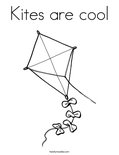 Kites are coolColoring Page
