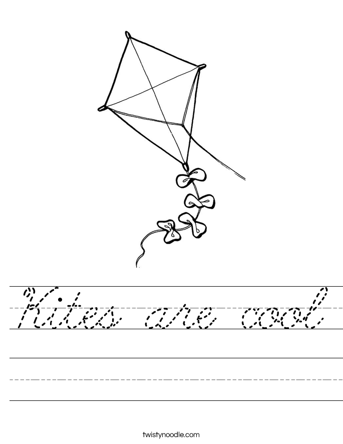 Kites are cool Worksheet