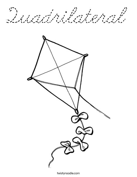 Quadrilateral Kite Coloring Page