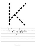 Kaylee Worksheet