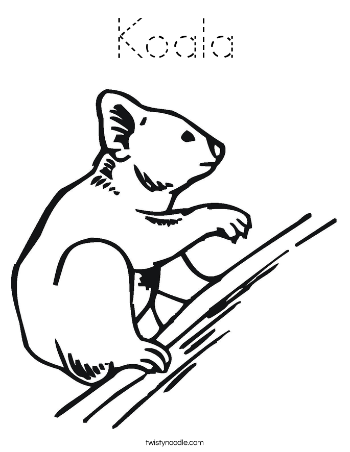 Koala Coloring Page