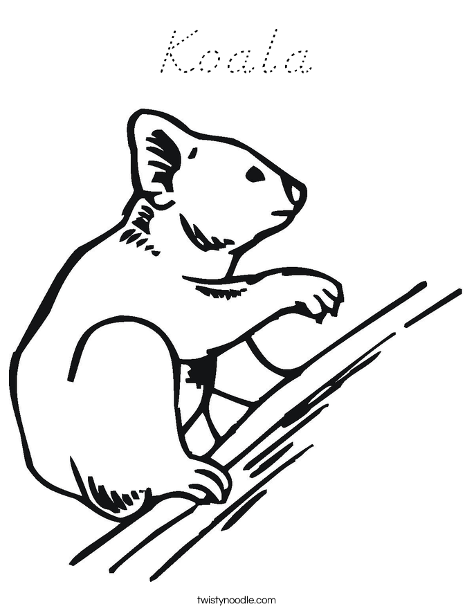 Koala Coloring Page