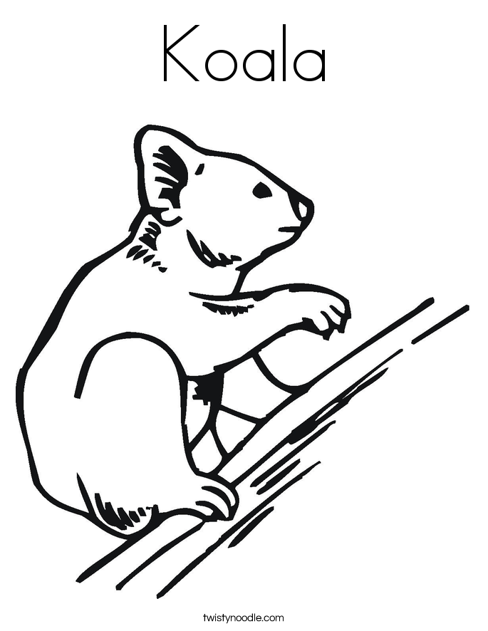 Koala Coloring Page