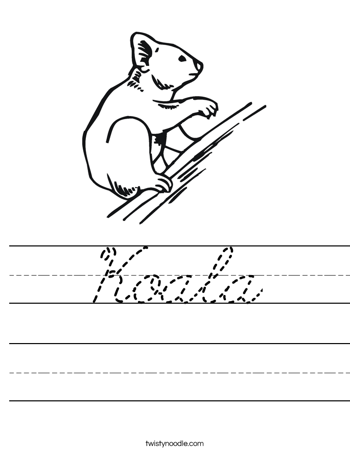 Koala Worksheet