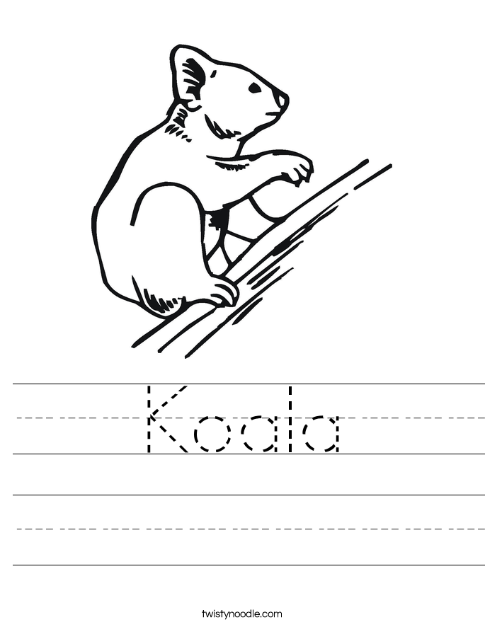 Koala Worksheet