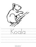 Koala Worksheet