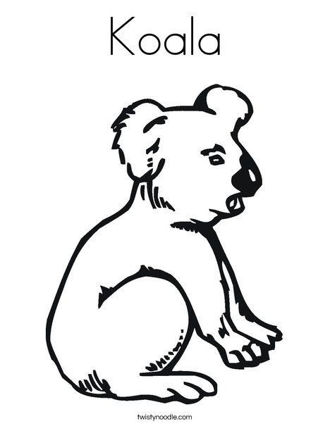 Koala Bear Coloring Page