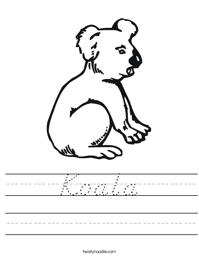 Koala Worksheet