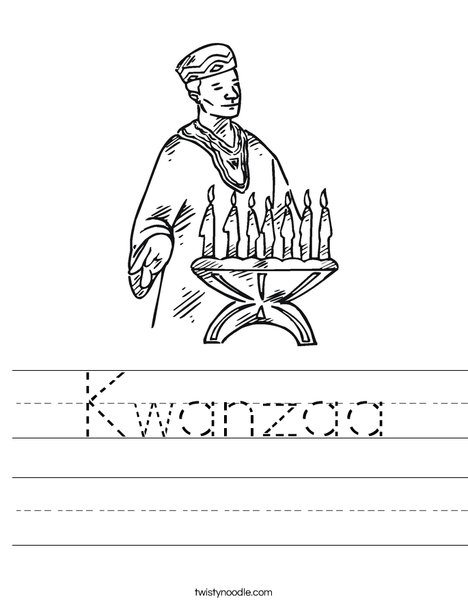 Kwanzaa Candles Worksheet