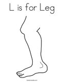 L is for Leg Coloring Page