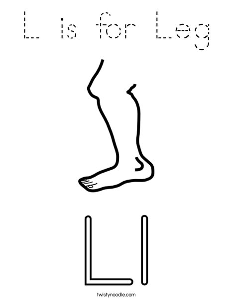 Leg Coloring Page