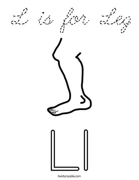 Leg Coloring Page